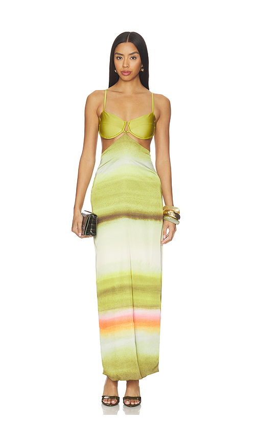 Baobab Kalina Maxi Dress in Green. XL. Also in L