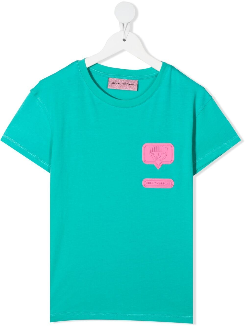 Eyelike patch cotton T-shirt - Green