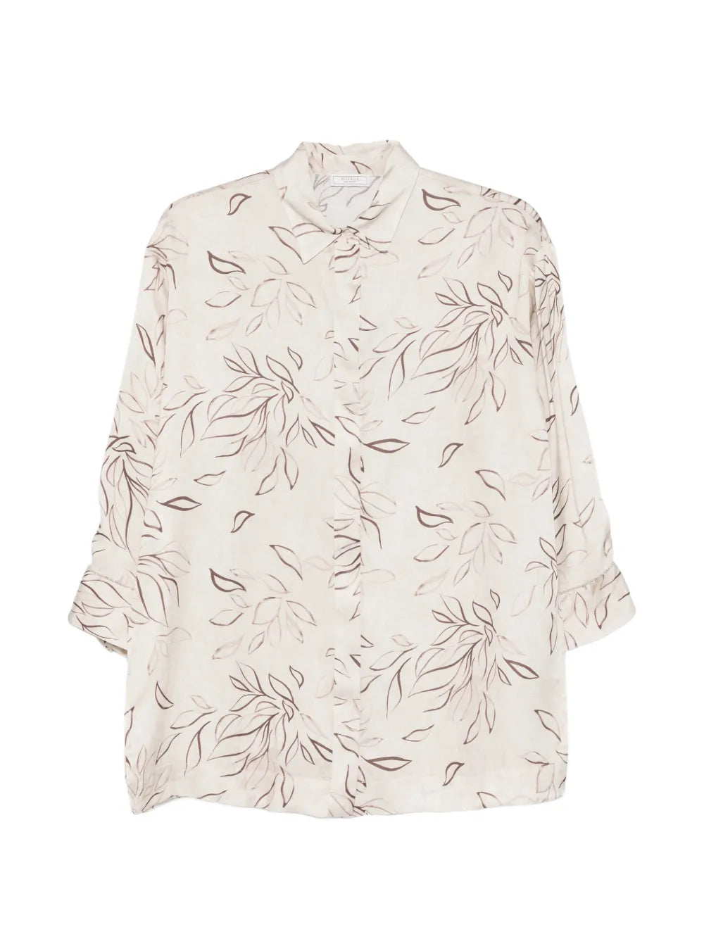 Floral-Print Shirt — Cream