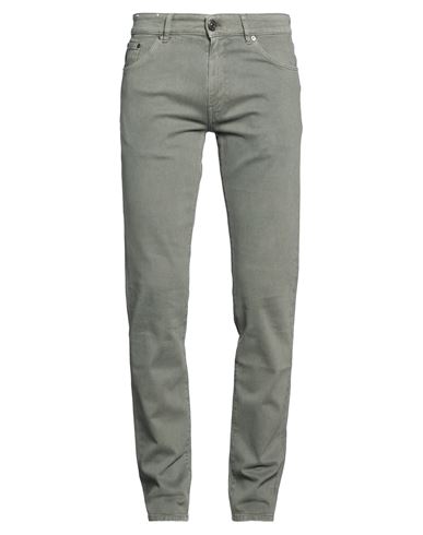 Man Pants Military green Size 33 Cotton, Elastane