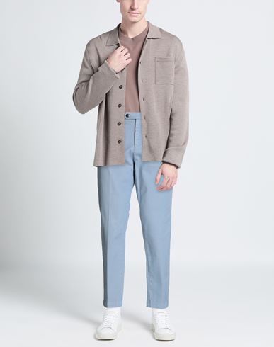 Man Pants Sky blue Size 30 Cotton, Elastane
