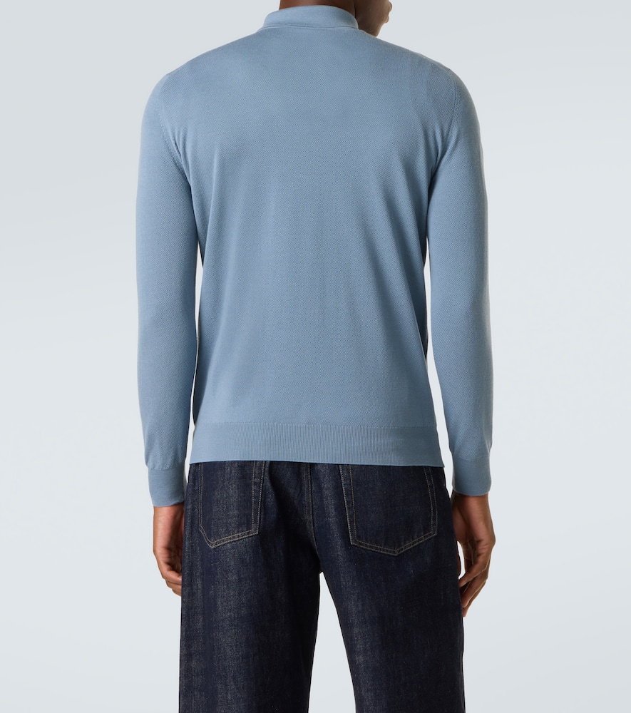 Wool polo sweater