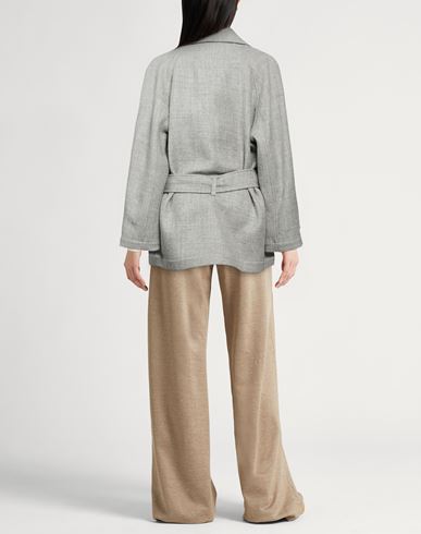 Crème Woman Coat Light grey Size 4 Virgin Wool, Polyamide