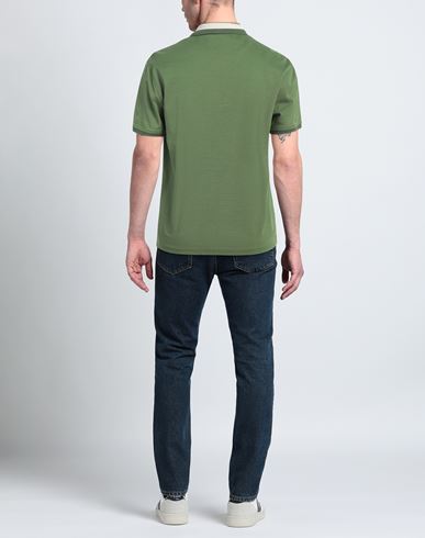 Man Polo shirt Green Size L Cotton
