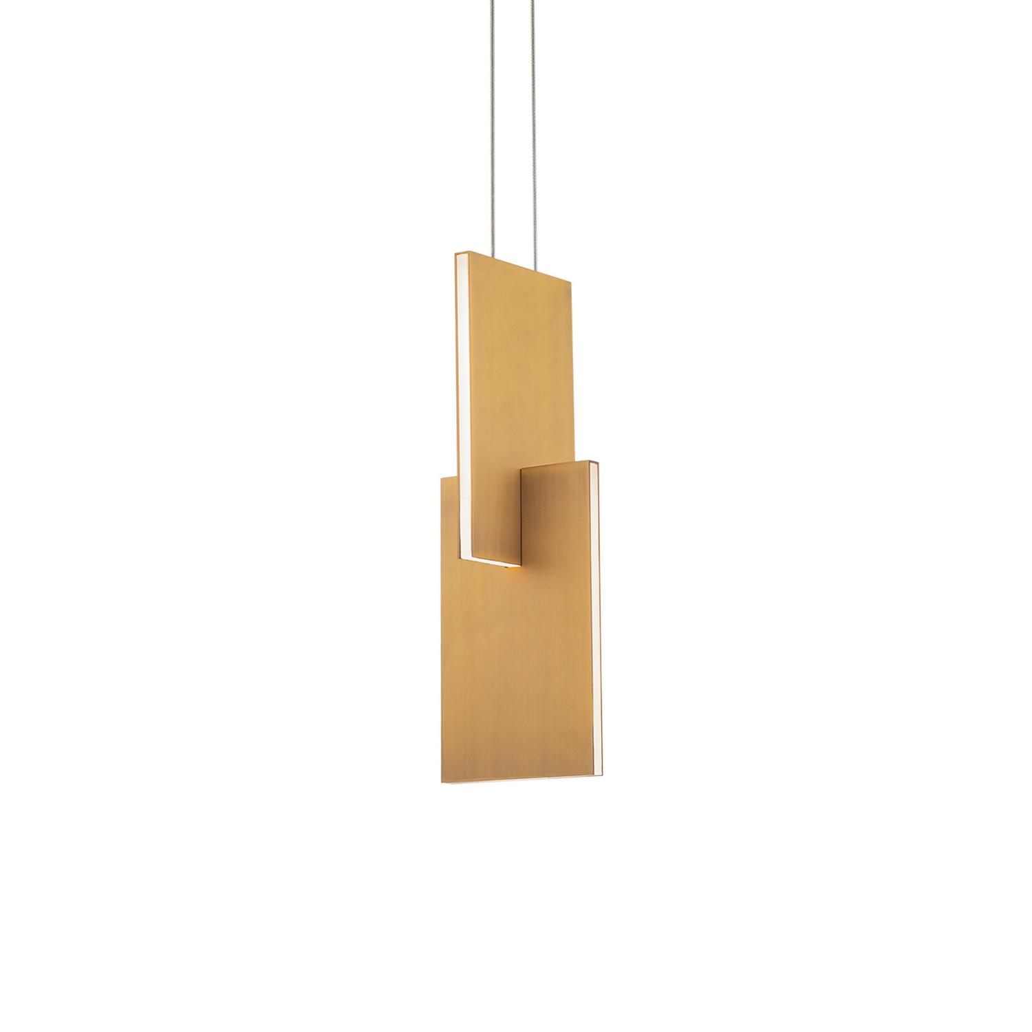 Amari 1-Light LED Chandelier in Aged Bra
