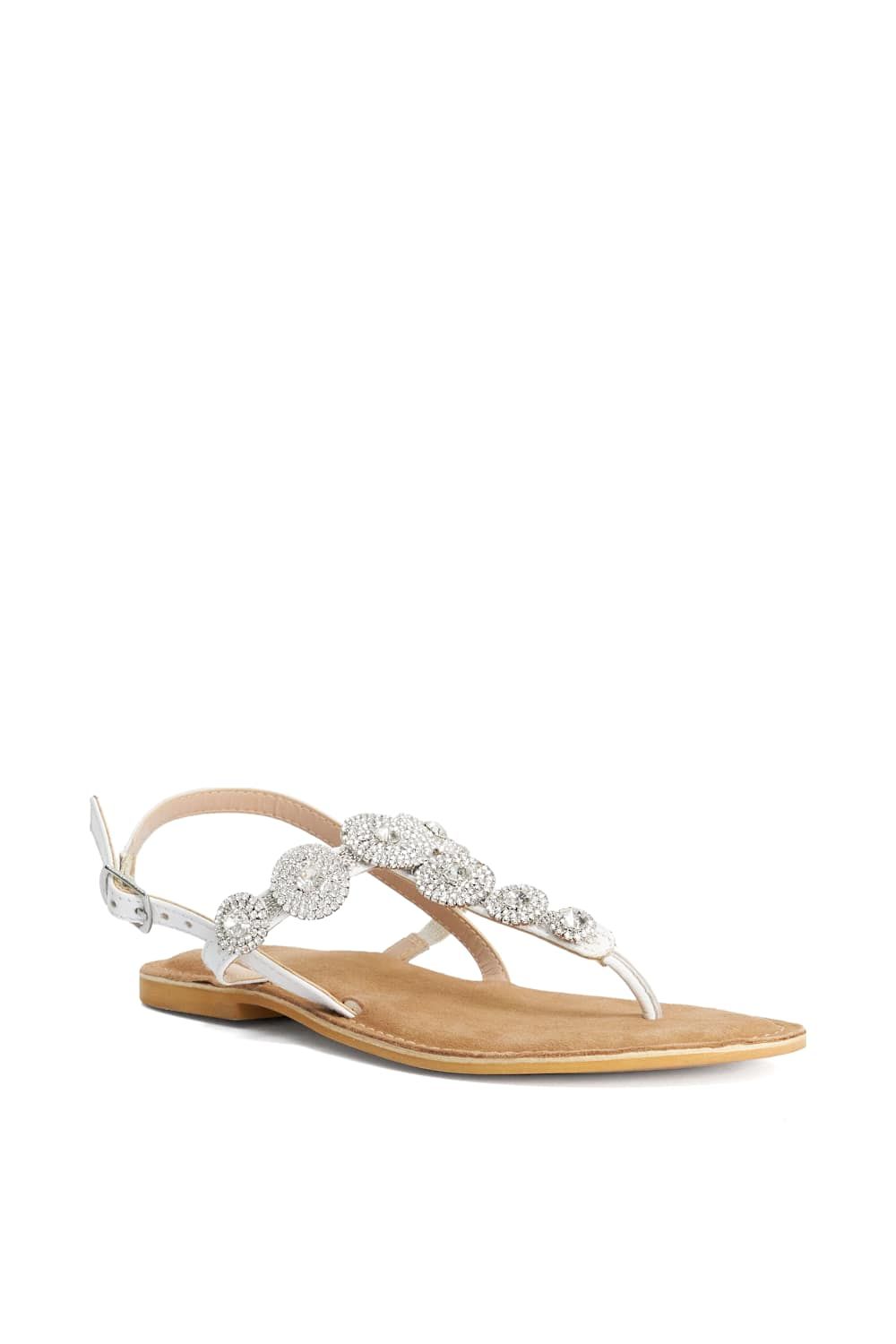 Dune London 'liana' Leather Sandals In White