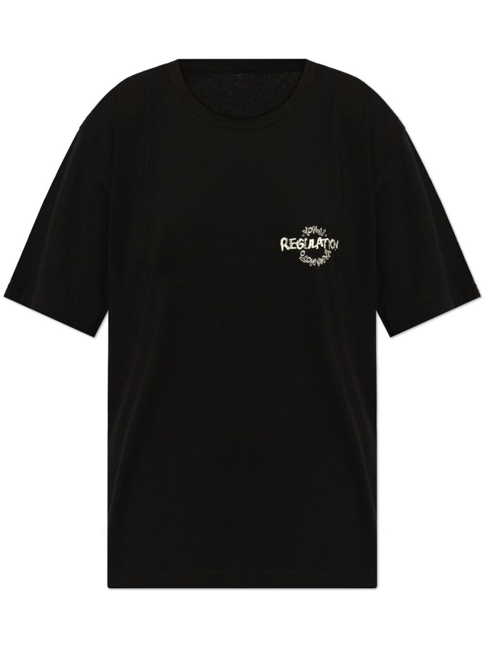 Logo-embroidered T-shirt - Black