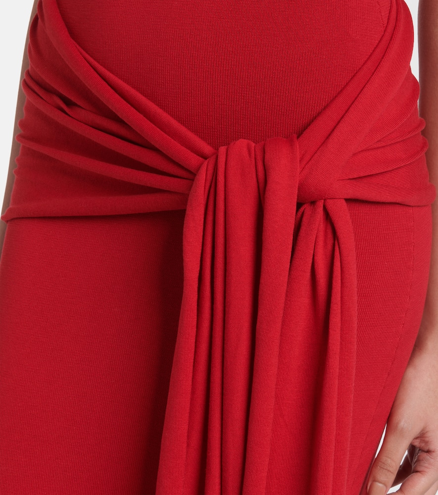 Knitted silk and cotton maxi dress