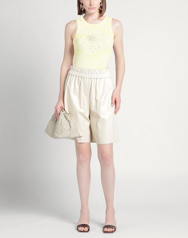 Des_phemmes Woman Tank top Yellow Size 4 Cotton