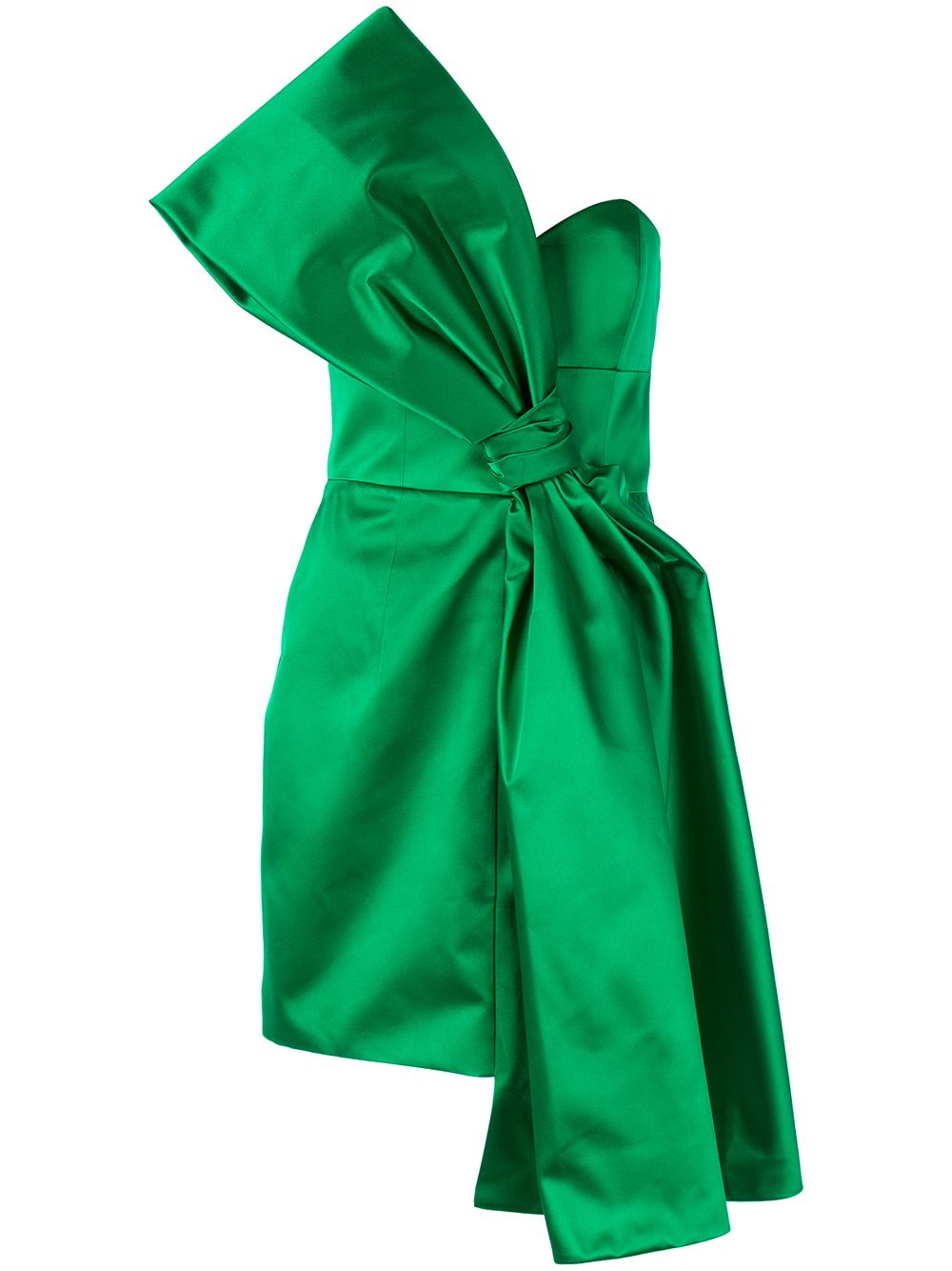 Satin bow dress - Green