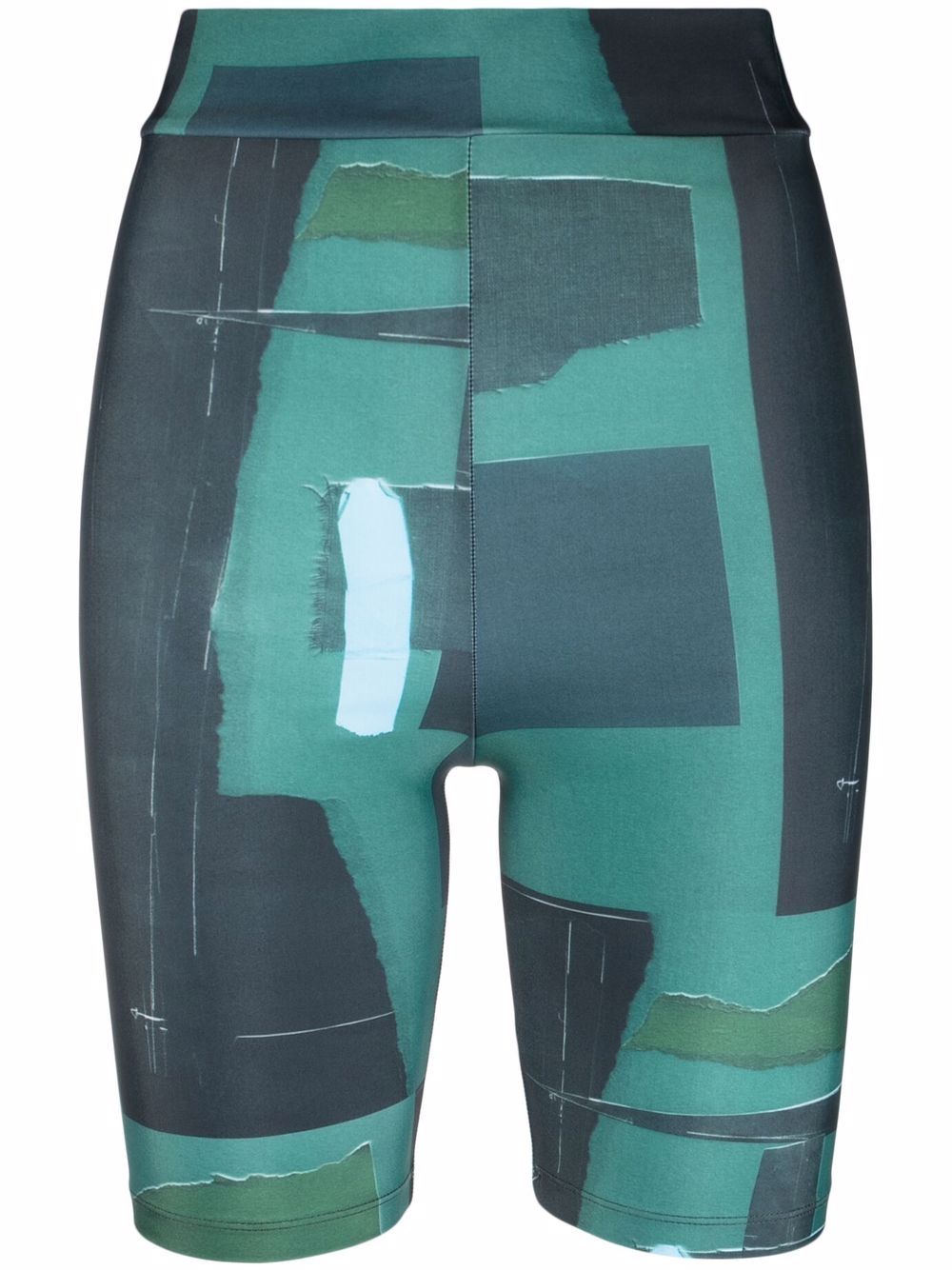 Graphic-print shorts - Green