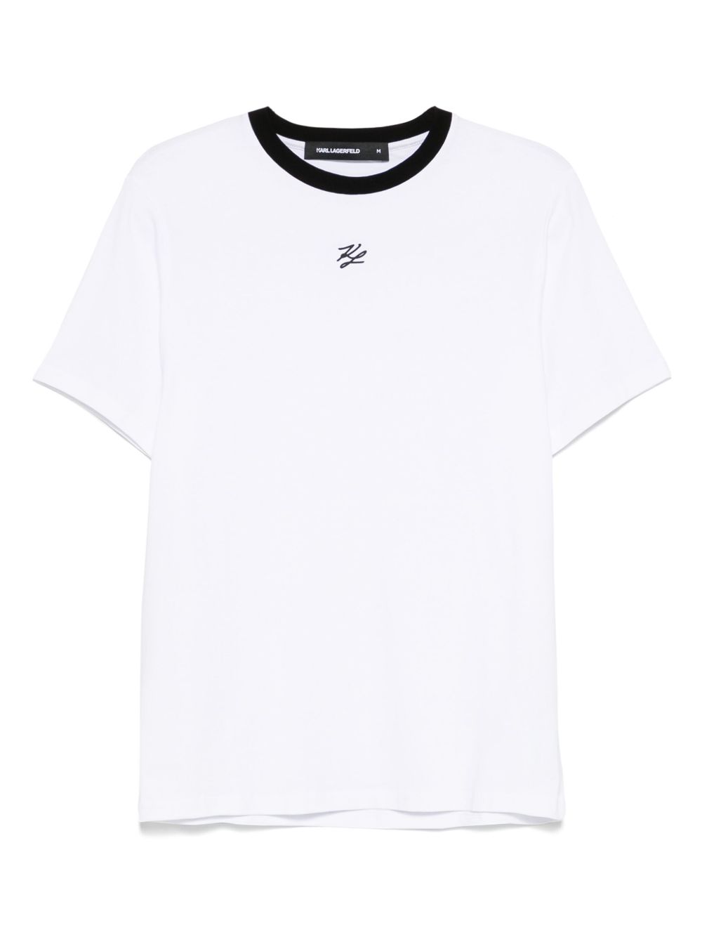 Logo-embroidered T-shirt - Black