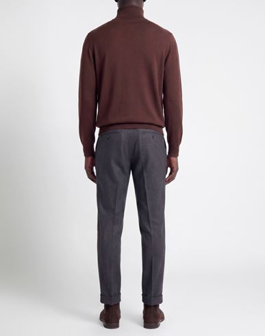 Man Turtleneck Chocolate brown Size 48 Wool