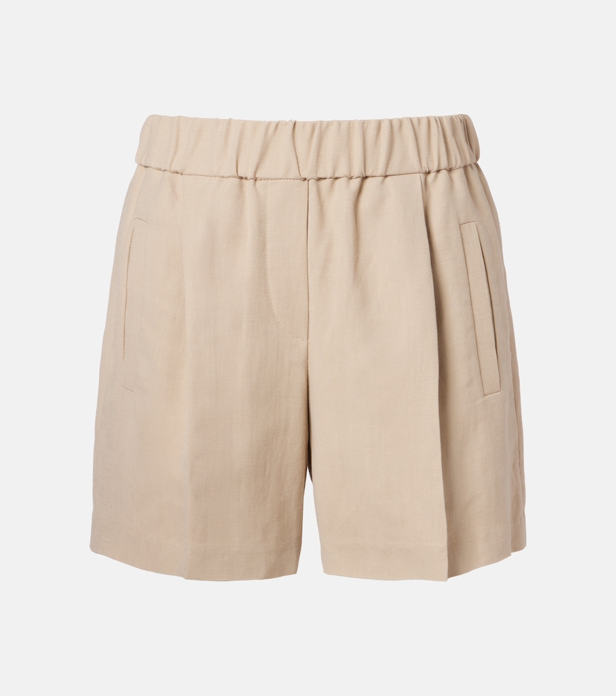 High-rise Bermuda shorts