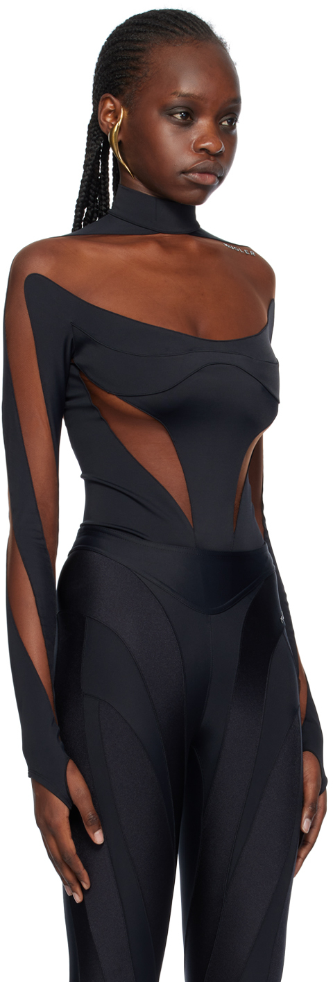 Mugler Black Illusion Bodysuit
