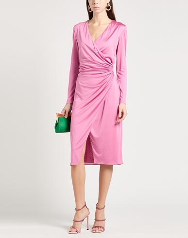 Woman Midi dress Pink Size 2 Silk, Polyamide, Elastane, Polyester