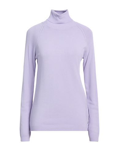 Knit Woman Turtleneck Lilac Size L Viscose, Polyamide