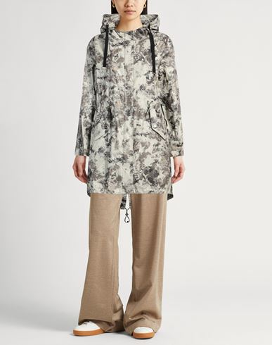 Woman Overcoat & Trench Coat Grey Size 6 Cotton, Polyurethane, Acetate