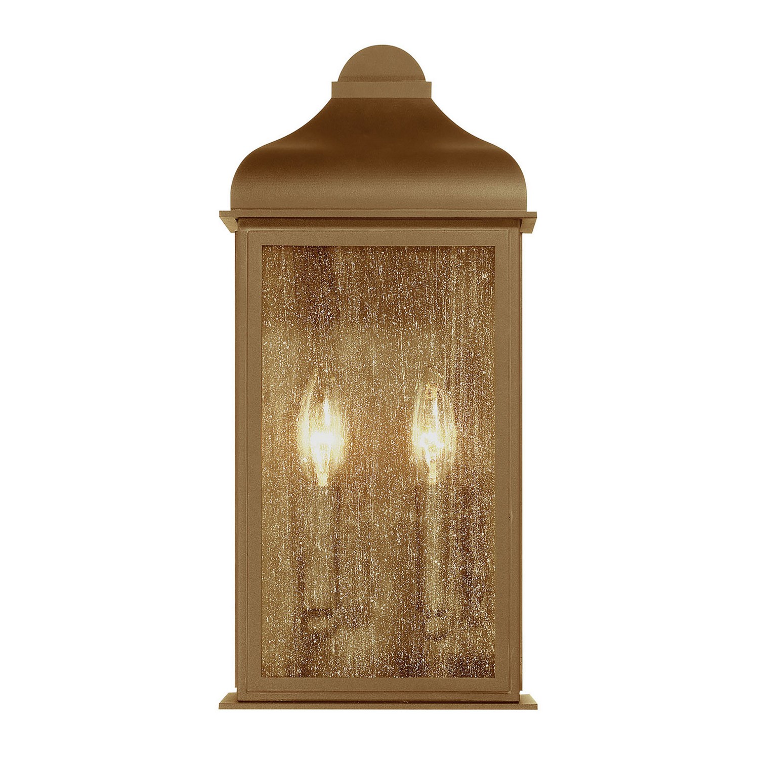 Weathered Brass Outdoor Wall Sconce from the Madrid Collection