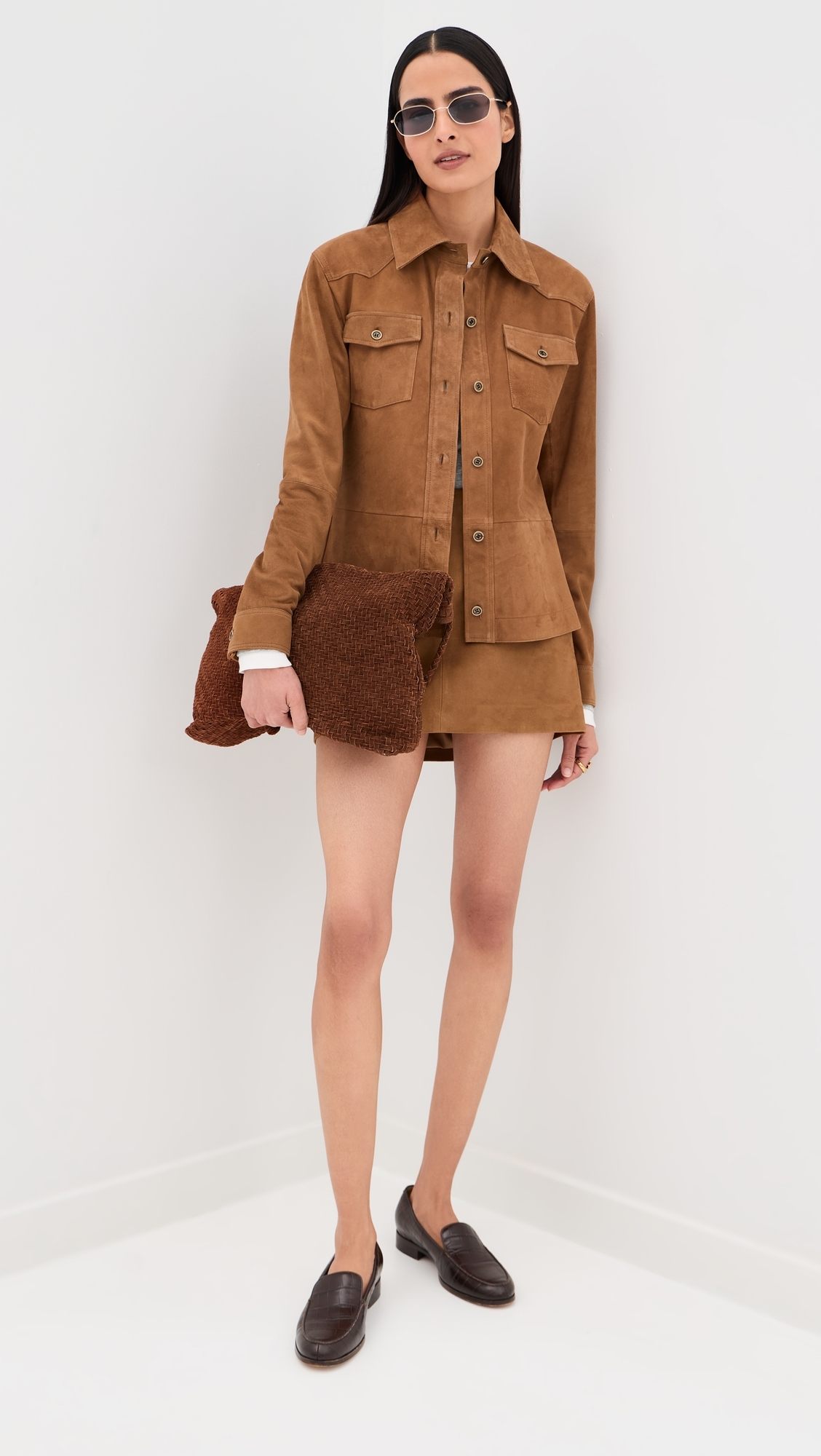 FAYE Goat Suede Jacket Whiskey