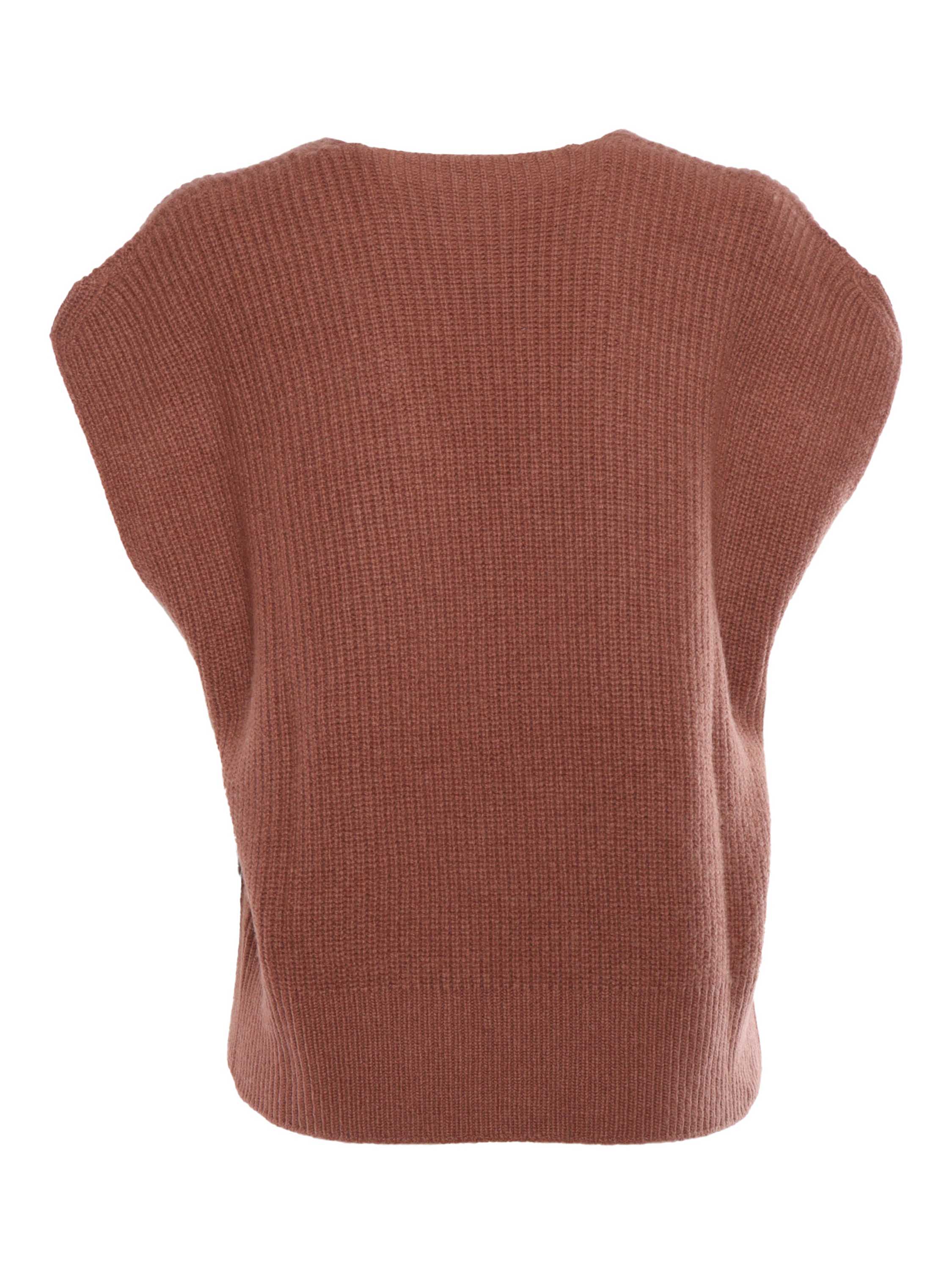 Kangra Cashmere Gilet Chiuso Costa Inglese Scollo V