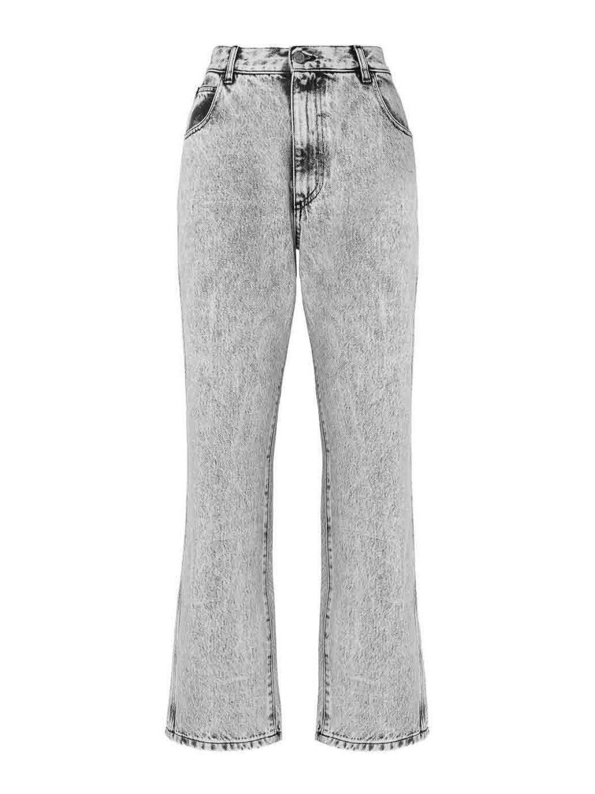 Rise Bleached Denim Jeans