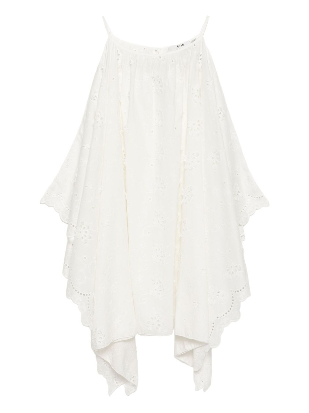 Floral-embroidered top - White