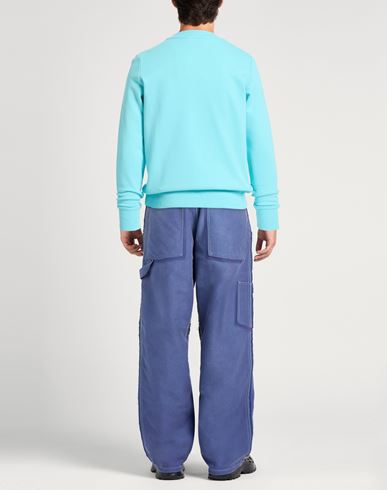 Man Sweatshirt Azure Size L Cotton