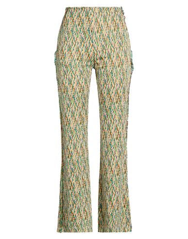 Woman Pants Pastel yellow Size 2 Viscose, Polyester, Elastane