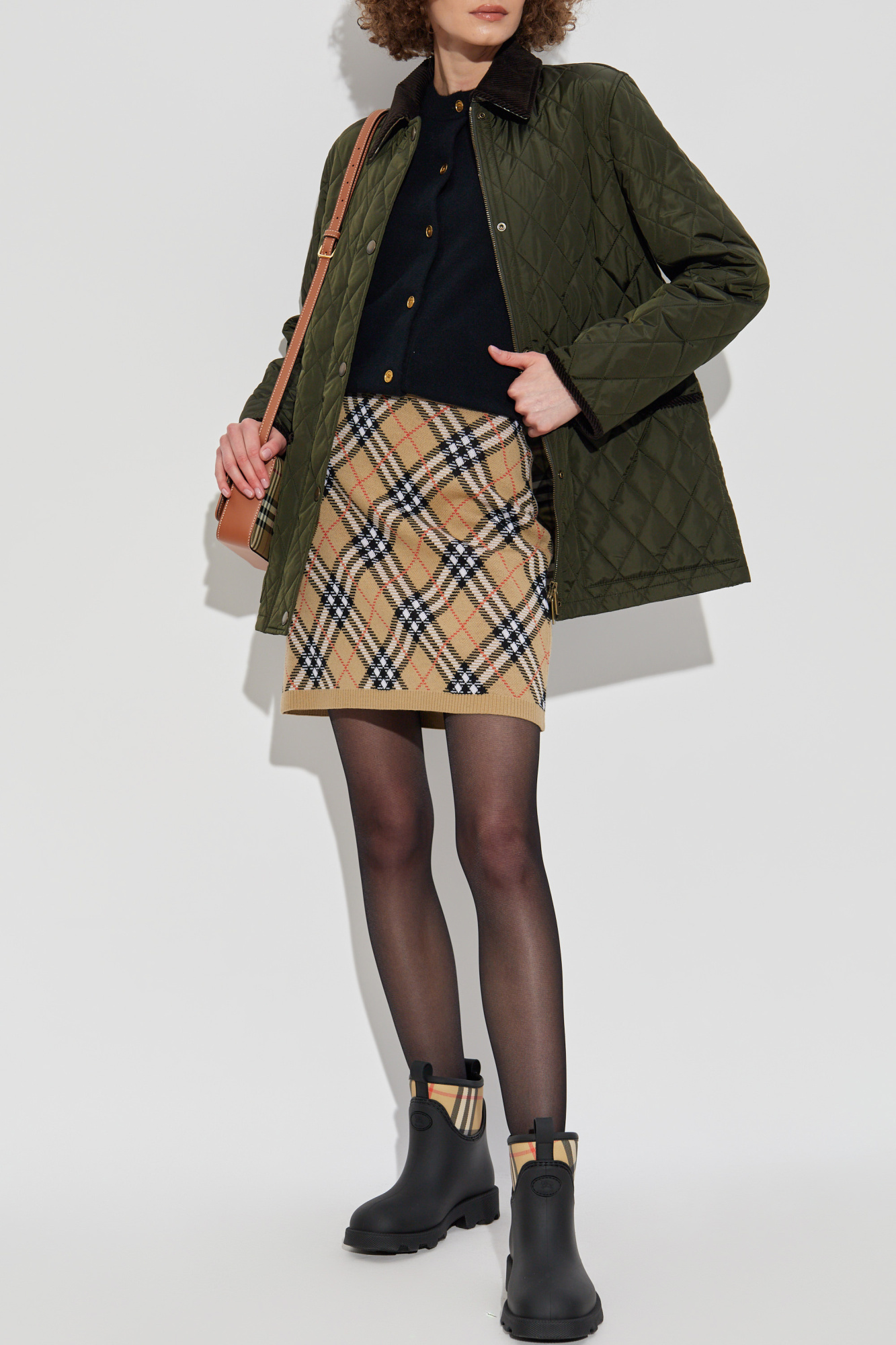 Wool Skirt, Women's, Beige