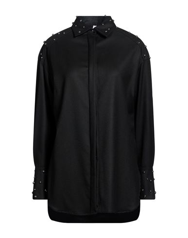 Woman Shirt Black Size 8 Virgin Wool