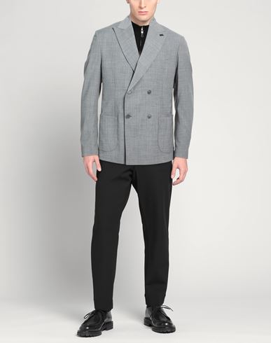 Roberto P Luxury Man Blazer Grey Size 40 Wool, Polyester, Elastane