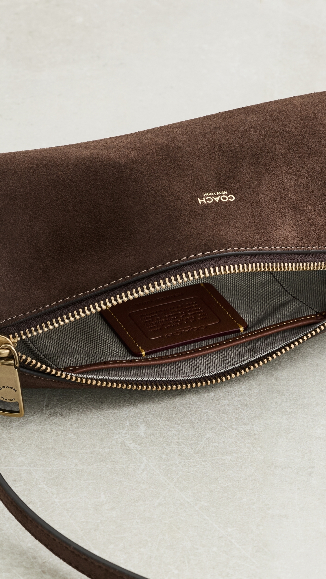 Suede Barrel Bag Dark Chocolate One Size