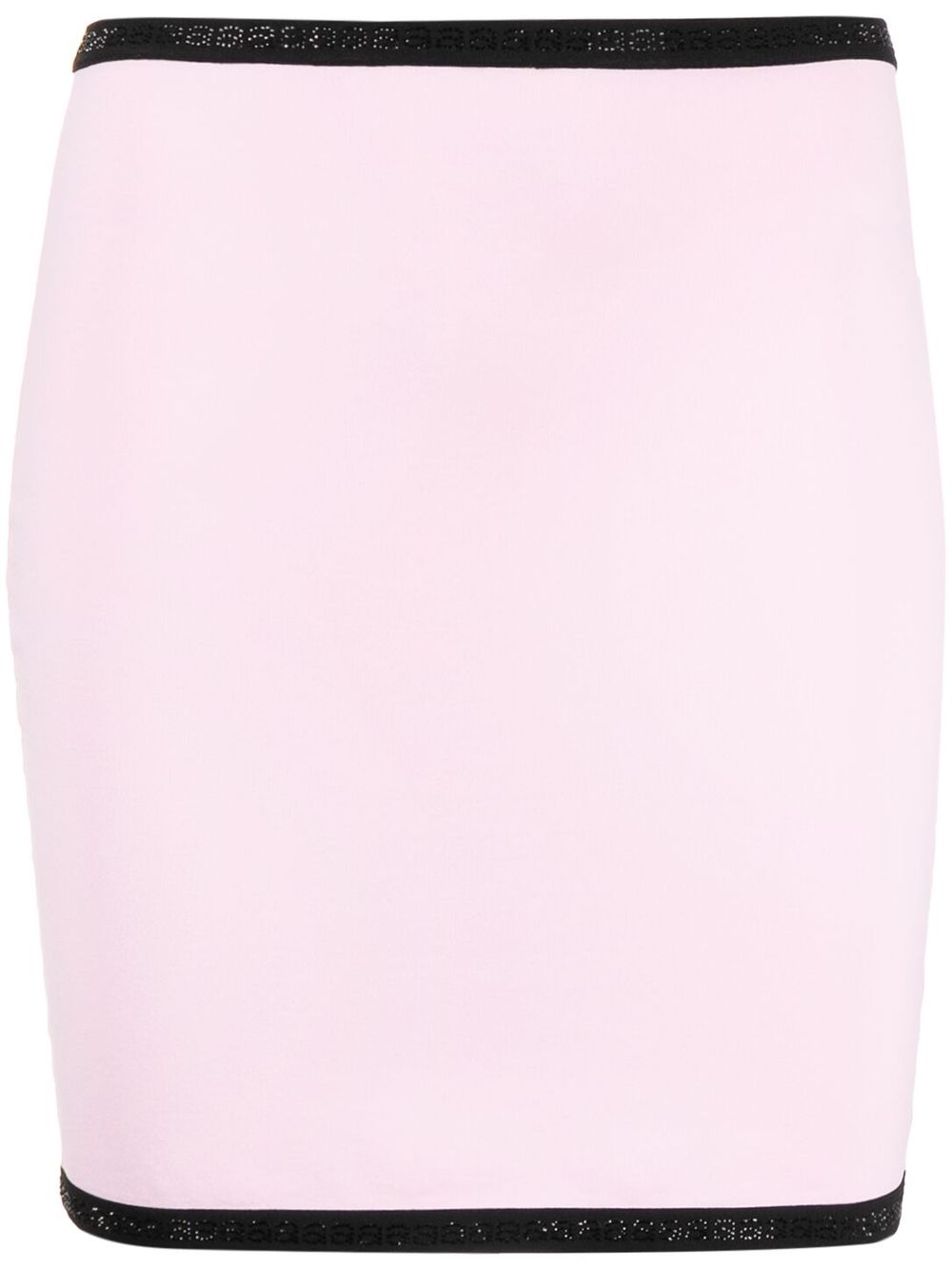 Crystal-logo-trim mini skirt - Pink