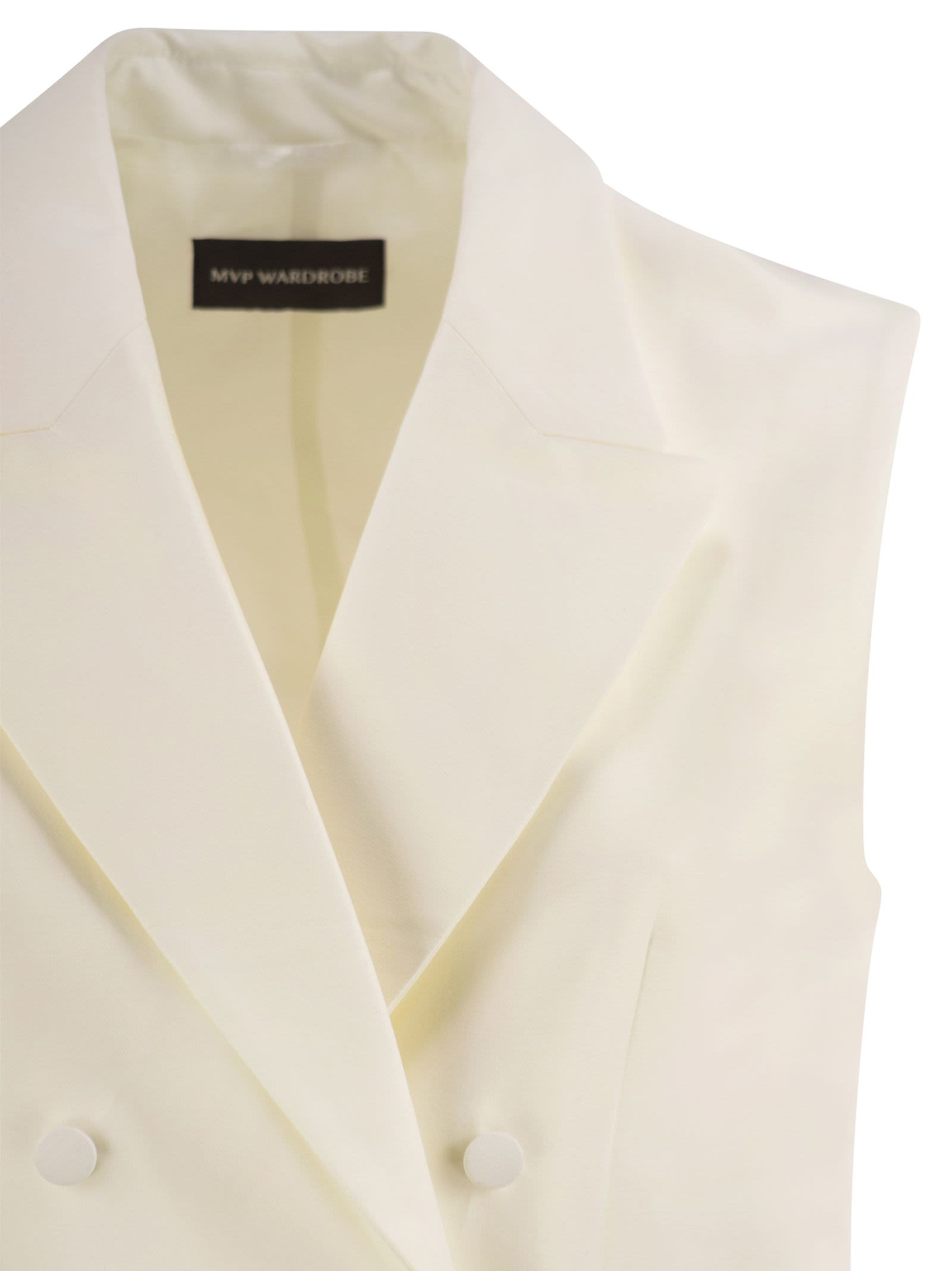 Mvp Wardrobe Double Breasted Cotton And Silk Waistcoat