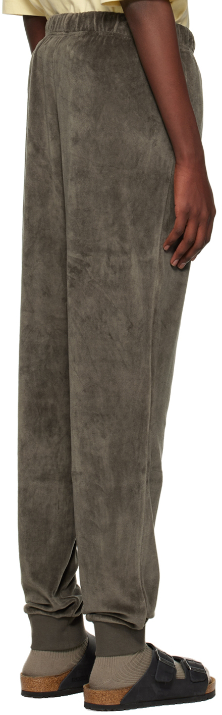 Gray drawstring jogger trousers