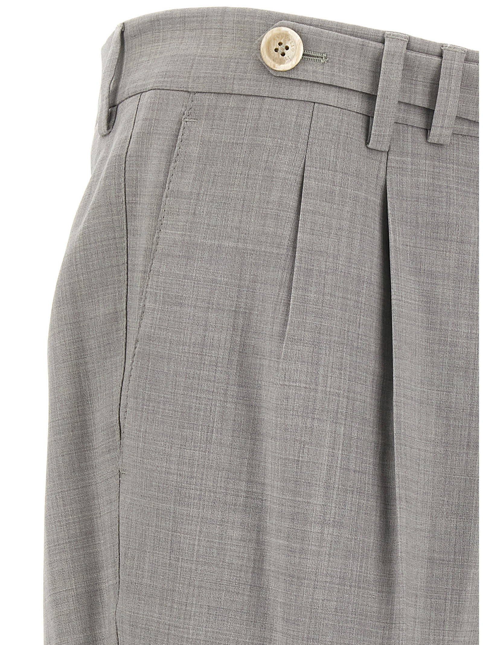 Cropped tailored trousers - Grey