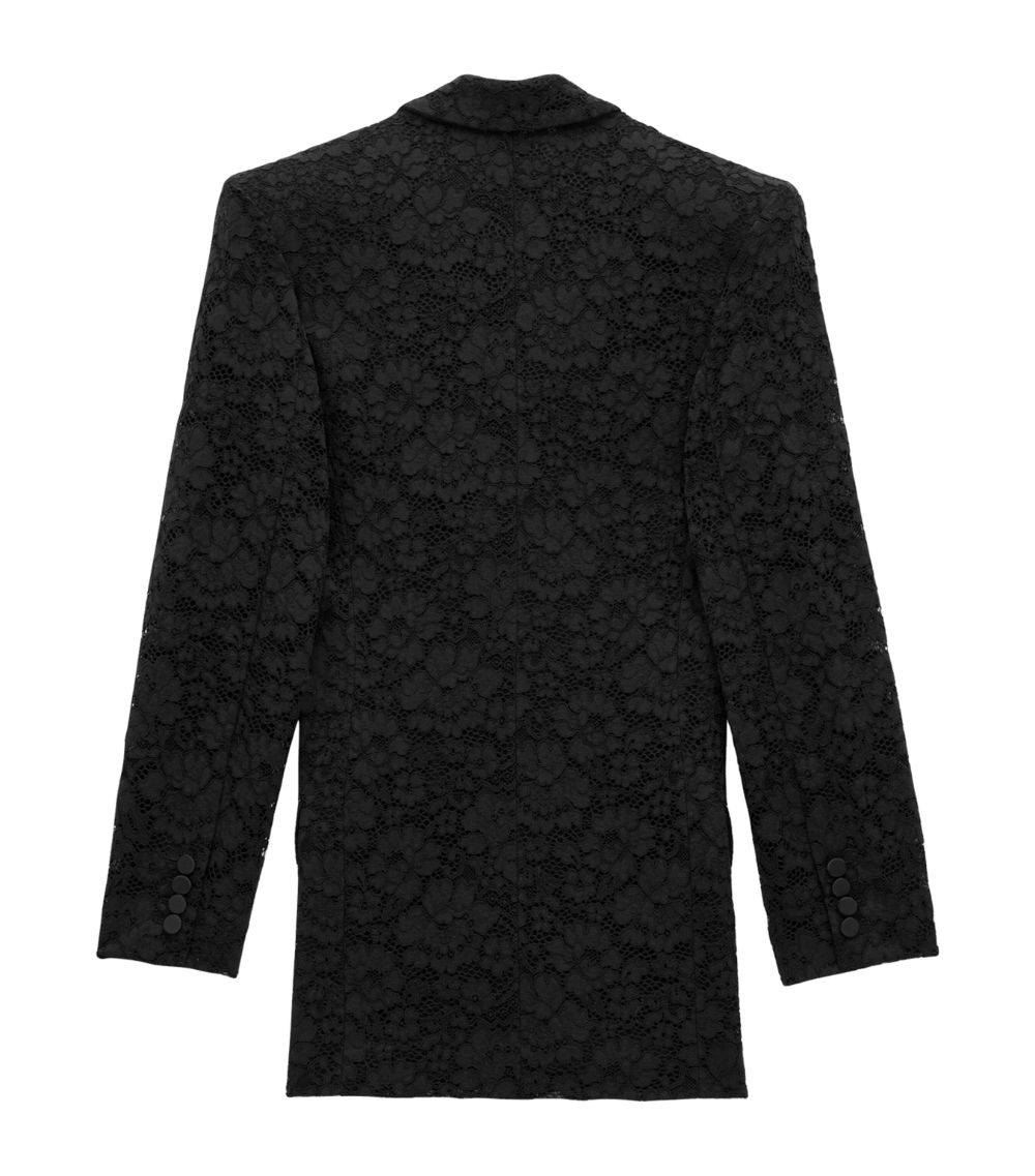 Lace Double-Breasted Blazer