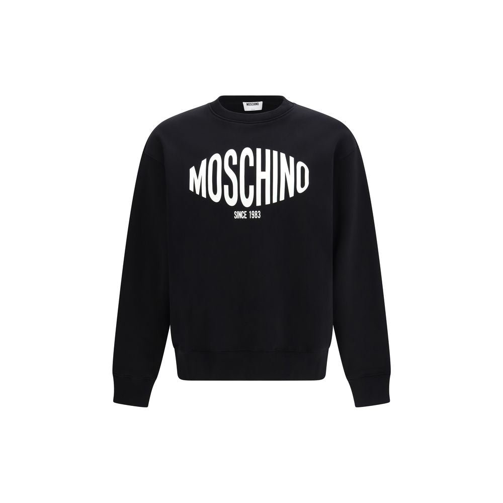 Logo-Print Cotton Sweatshirt — Black