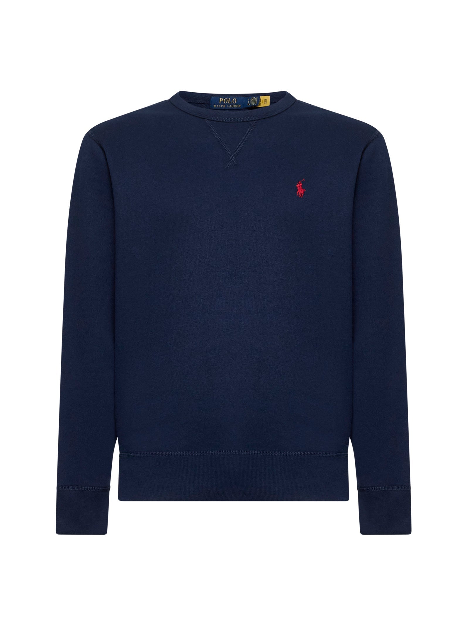 Cotton-Blend Crewneck Sweatshirt — Navy