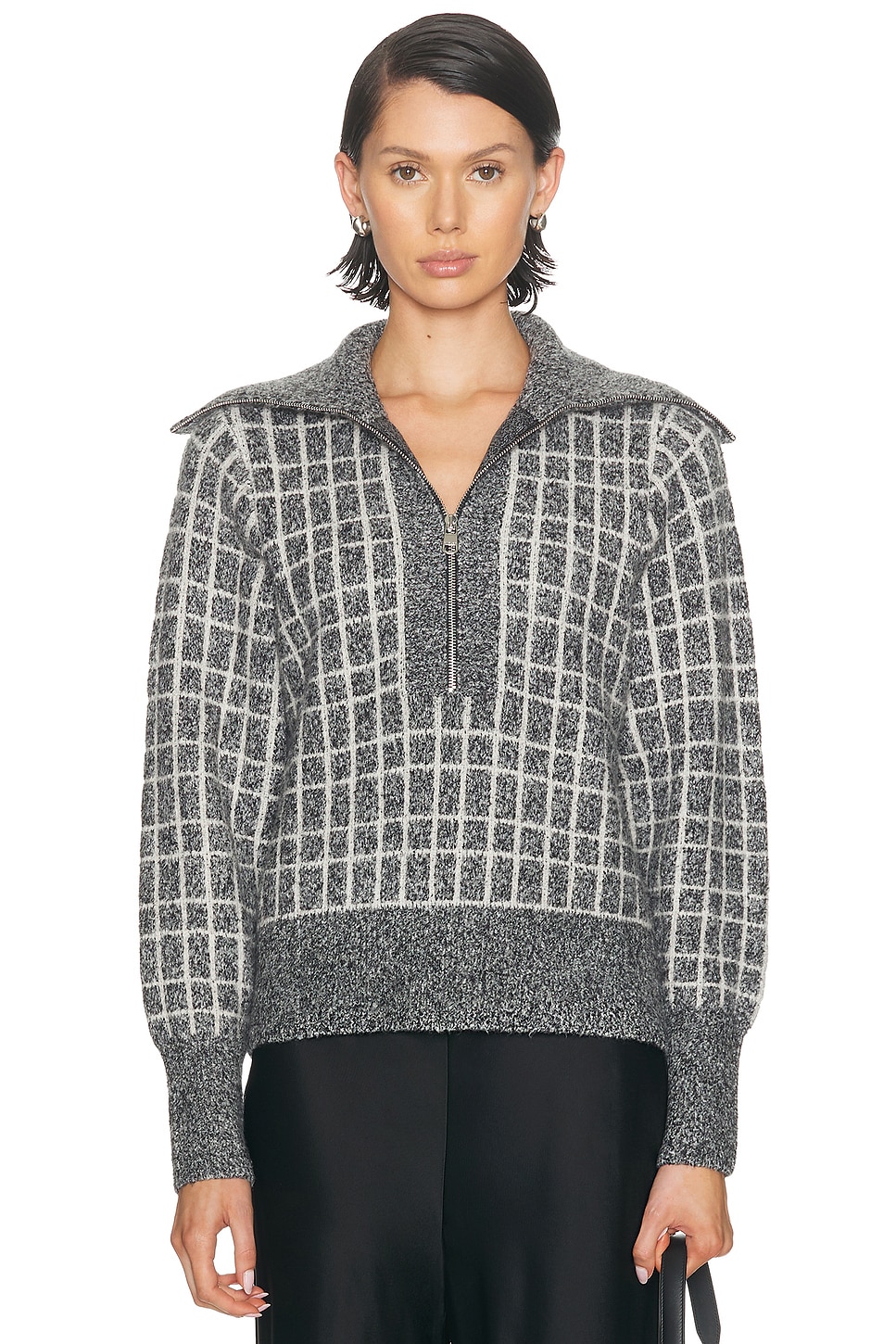 Varley Furley Half Zip Knit in Charcoal - Charcoal. XS also in L