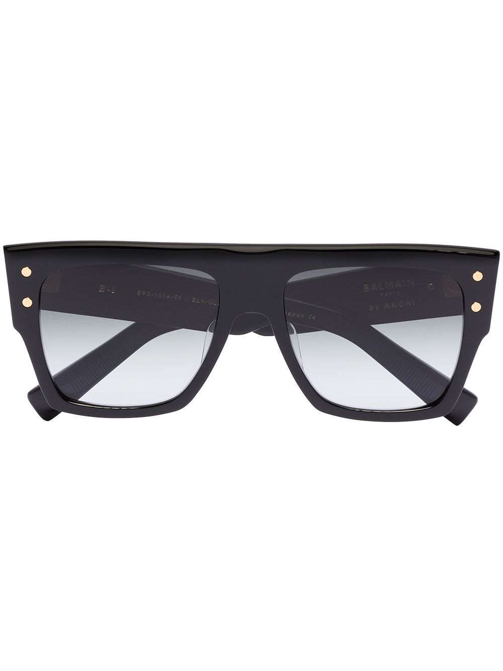 Oversized square-frame sunglasses - Black