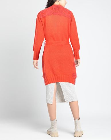 Woman Cardigan Orange Size 4 Polyamide, Mohair wool, Wool, Cotton