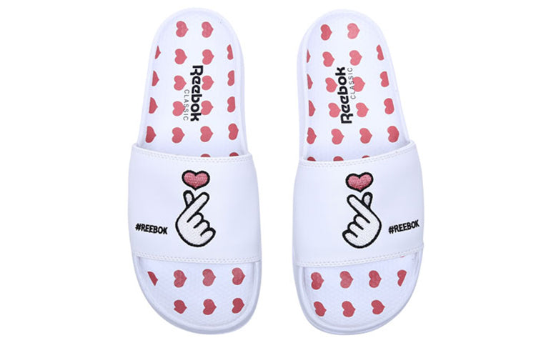 Classic Love White Slippers