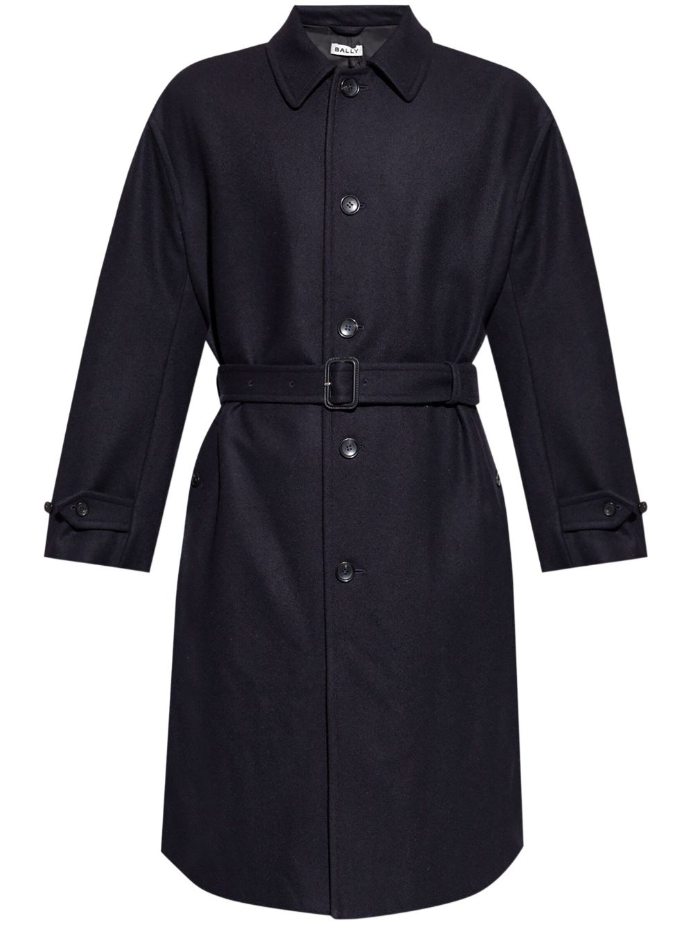 Classic-collar trench coat - Black
