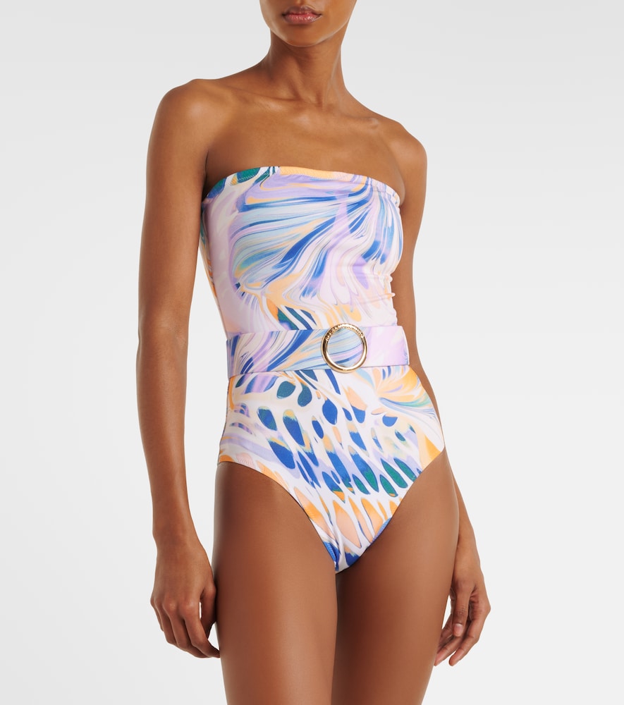 Iris belted printed swimsuit