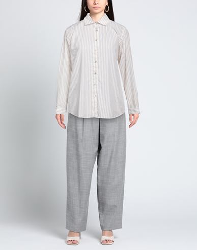 Anneclaire Woman Shirt Beige Size 4 Cotton, Linen