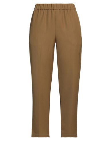 Pomandère Woman Pants Military green Size 4 Polyester, Virgin Wool