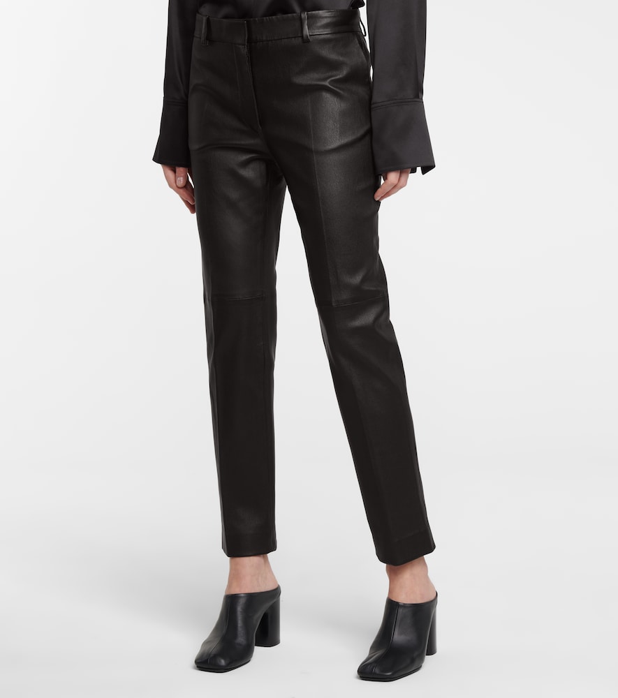 Coleman mid-rise leather pants