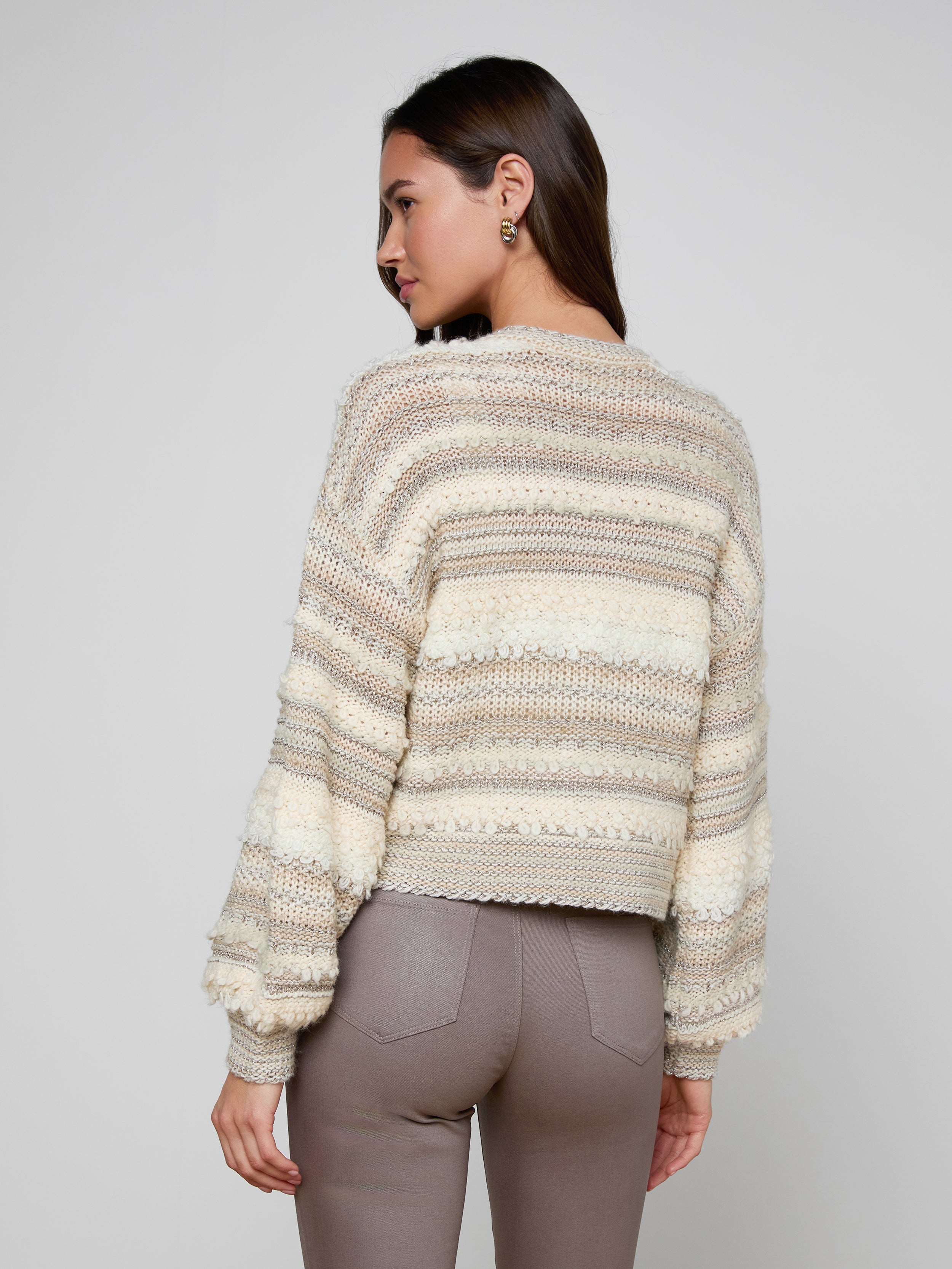 Harriet Cardigan In Natural Multi